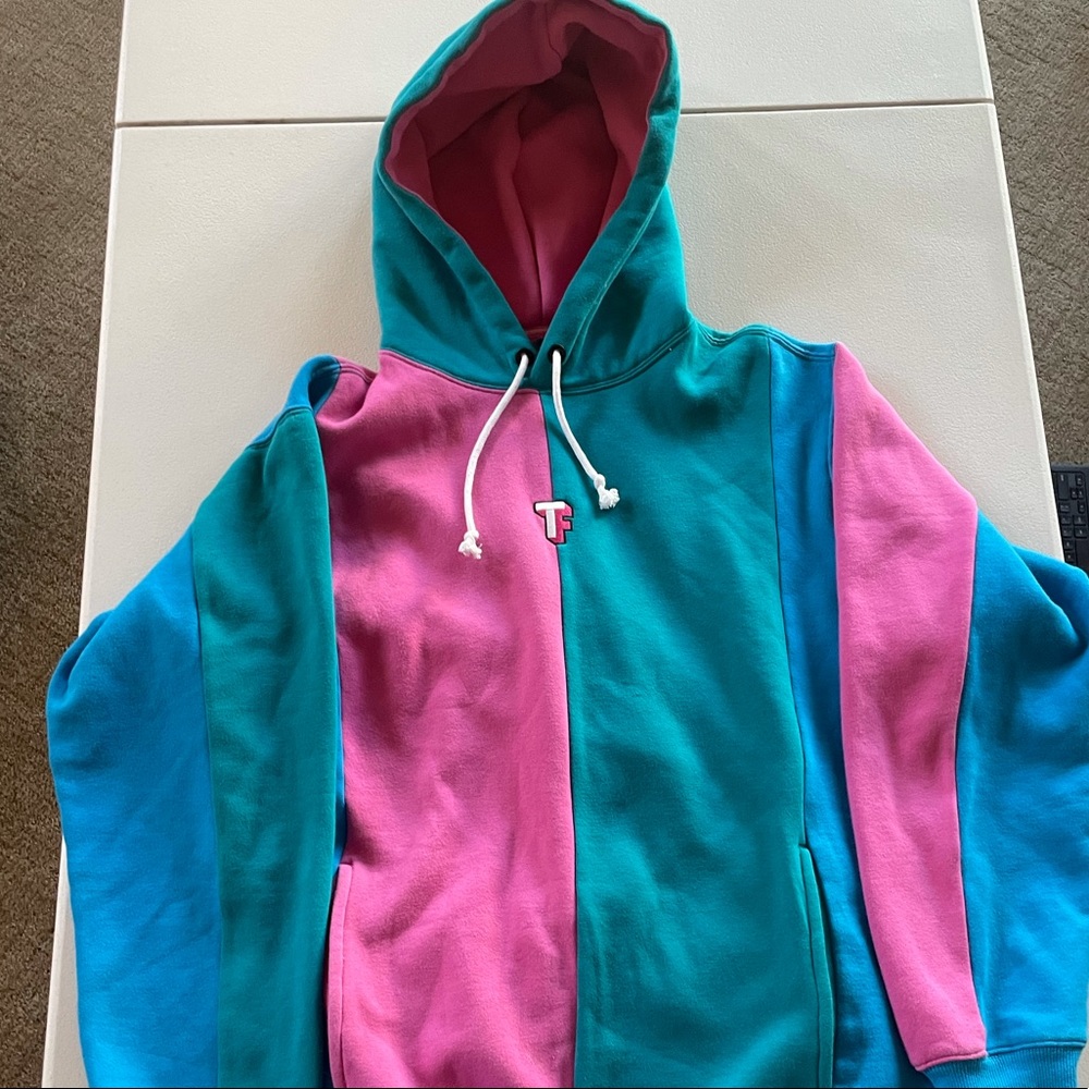 Teddy Fresh Bubblegum Colorblock Hoodie | Size Medium